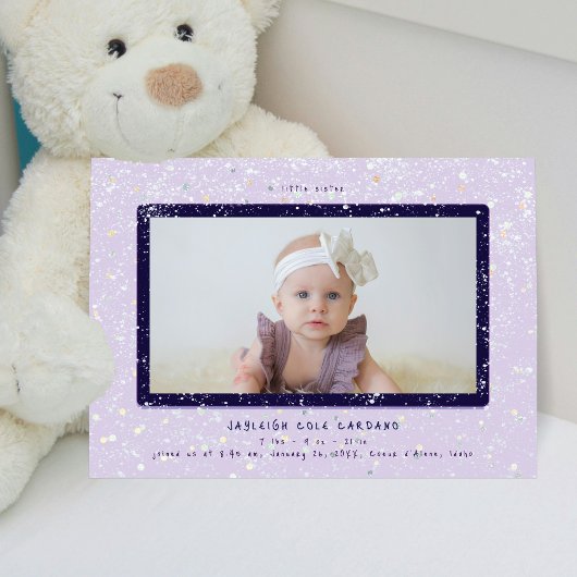 Baby Flurry | Horizontale Geburtsankündigung Einladung