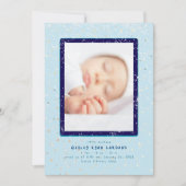 Baby Flurry | Vertikale Geburtsankündigung Einladung (Vorderseite)