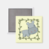 Baby-Flusspferd-T-Shirts und Geschenke Magnet (Vorderseite/Rückseite)