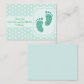 Baby Foot Polka Dots Dankeschön Karte (Vorne/Hinten)