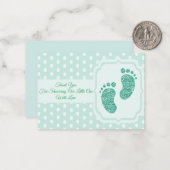 Baby Foot Polka Dots Dankeschön Karte (Vorderseite/Rückseite Beispiel)