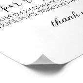 Baby Foot Print Diaper Raffle Ticket Baby Dusche Poster (Ecke)