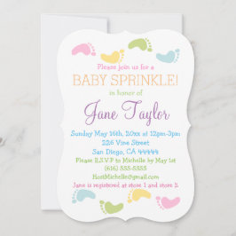 Baby Foot Prints Baby Sprinkle Einladung