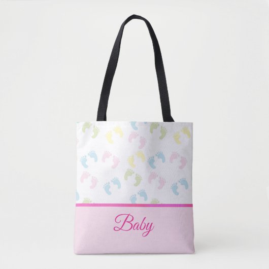 Baby Foot Prints Tote Bag Tasche (Vorderseite)