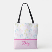 Baby Foot Prints Tote Bag Tasche (Rückseite)