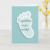 Baby Footprint Karte (Gelbe Blume)