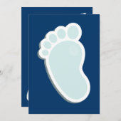 Baby Footprints Baby Dusche Einladung (Vorne/Hinten)