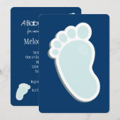Baby Footprints Baby Dusche Einladung (Vorne/Hinten)