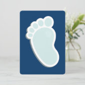 Baby Footprints Baby Dusche Einladung (Stehend Vorderseite)