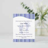 Baby Footprints Baby Shooter - Blue Einladung (Stehend Vorderseite)