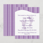 Baby Footprints Baby Shooter - Lila Einladung (Vorne/Hinten)