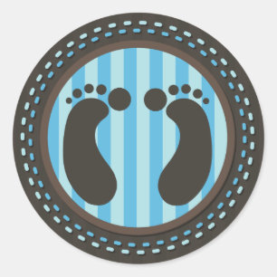 Baby Footprints - Blau - Aufkleber