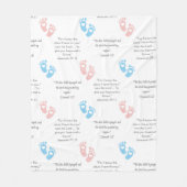 BABY FOOTPRINTS Editable Christlich Bibelversen Fleecedecke (Vorderseite)