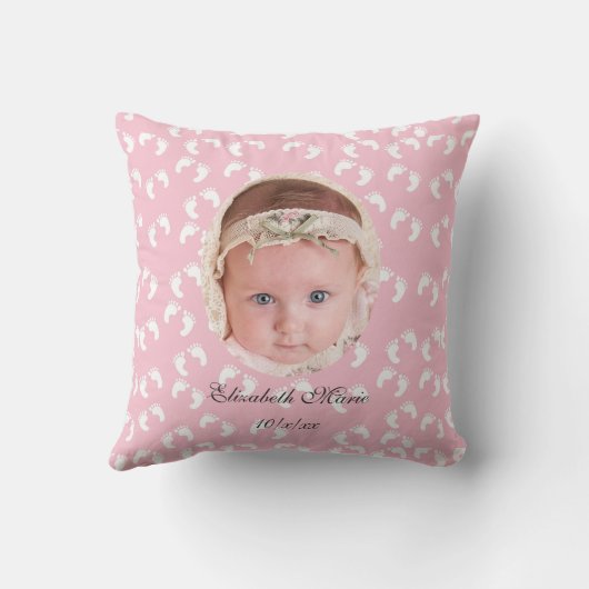 Baby Footprints, Foto, Custom, Kissen (Rückseite)