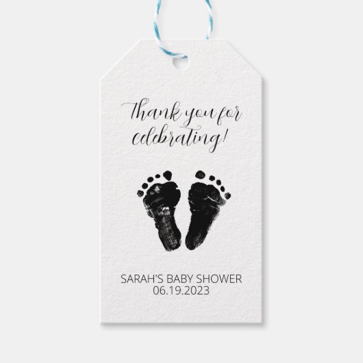 Baby Footprints Geschenkanhänger (Vorderseite)