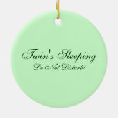 Baby Footprints (Green Twins) (Doorhanger) Keramik Ornament (Hinten)