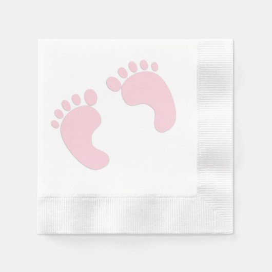 Baby Footprints Paper Napkin Serviette (Vorderseite)
