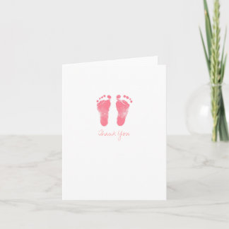 Baby Footprints Vielen Dank Hinweis Dankeskarte
