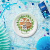 Baby Forest Animes Bear Raccoon Eichhörnchen Gebur Pappteller (Party)