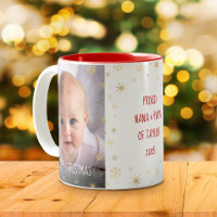 Baby Foto 1 Weihnachtsgroßeltern Schneeflocken