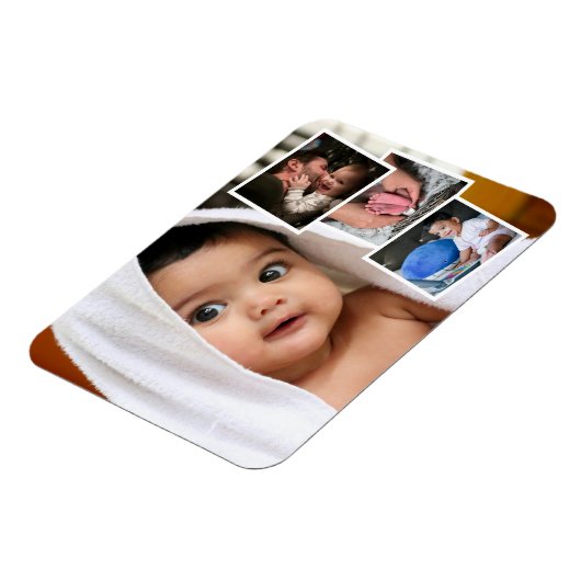 Baby Foto 4 Picture Montage Magnet (Linke Seite)