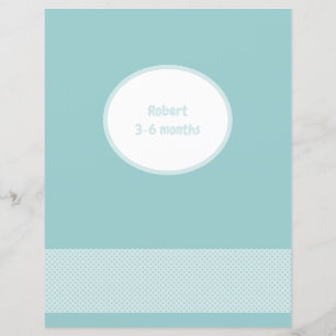 Baby Foto Album Divider Page - Blue Gingham