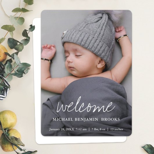 Baby Foto Ankündigung