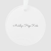 Baby FOTO Ankündigung NAME Timeless Keepake Ornament (Vorderseite)