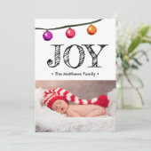 Baby Foto Ankündigung Weihnachtsfeiertag Joy (Stehend Vorderseite)