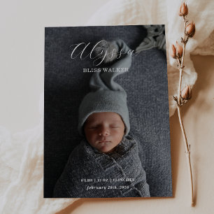 Baby-Foto-Ankündigungskarte