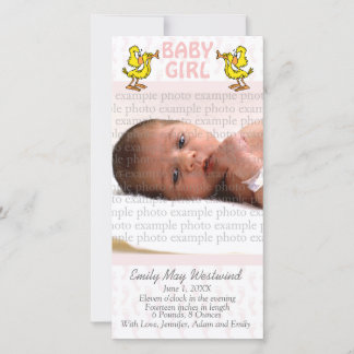 Baby Foto Announctions Cards Ankündigung