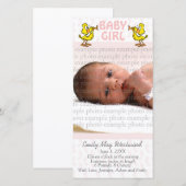Baby Foto Announctions Cards Ankündigung (Vorne/Hinten)
