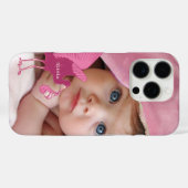 Baby Foto Baby Stats Pink Stork Case-Mate iPhone Hülle (Rückseite (Horizontal))