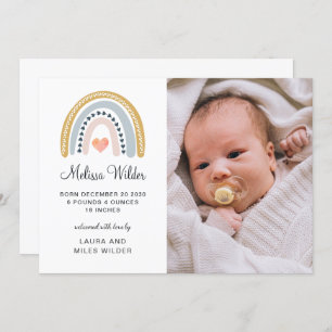 Baby Foto Birth Ankündigung