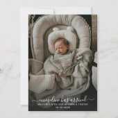 Baby Foto Birth Ankündigung (Vorderseite)