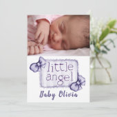 Baby Foto Birth Ankündigung (Stehend Vorderseite)