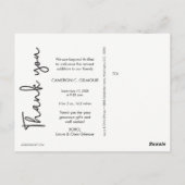 Baby Foto Birth Announcement Portrait Vielen Dank Postkarte (Rückseite)