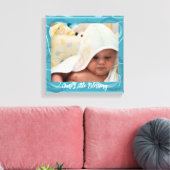 Baby Foto Blue Abstrakt Frame Canvas Print Leinwanddruck (Insitu (Wohnzimmer))