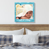 Baby Foto Blue Abstrakt Frame Canvas Print Leinwanddruck (Insitu (Schlafzimmer))
