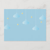 Baby Foto Blue Twinkle Twinkle Boy Birth Ankündigungspostkarte (Rückseite)