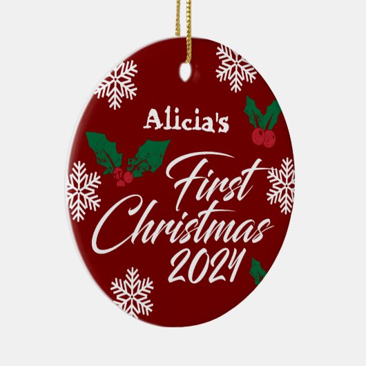 Baby Foto Christmas Bunnies Frame Keramik Ornament (Rechts)