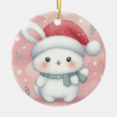Baby Foto Christmas Niedlich Bunny Keramik Ornament (Vorne)