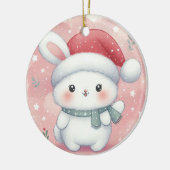 Baby Foto Christmas Niedlich Bunny Keramik Ornament (Links)