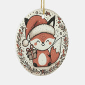 Baby Foto Christmas Niedlich Fox Keramik Ornament (Rechts)