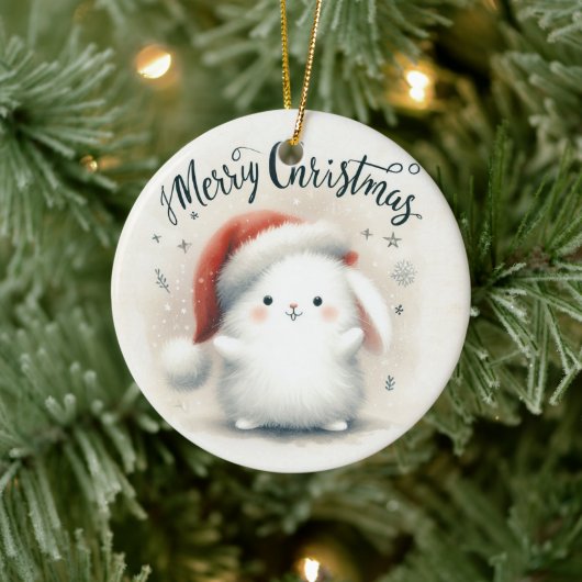 Baby Foto Christmas Niedlich Fox Keramik Ornament (Baum)