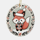 Baby Foto Christmas Niedlich Fox Keramik Ornament (Links)