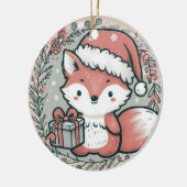 Baby Foto Christmas Niedlich Fox Keramik Ornament (Links)