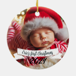 Baby Foto Christmas Niedlich Robins Keramik Ornament