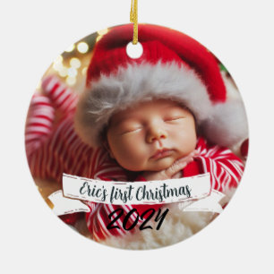 Baby Foto Christmas Niedlich Robins Keramik Ornament