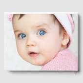 Baby Foto Collage Elegantes Gold White Gästebuch (Rückseite)